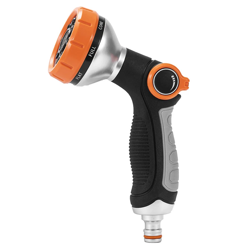 2025 Trending Product Garden Tool Heavy Duty Water Hose Nozzle Sprayer with 8 Spray Patterns Cleaning Tool