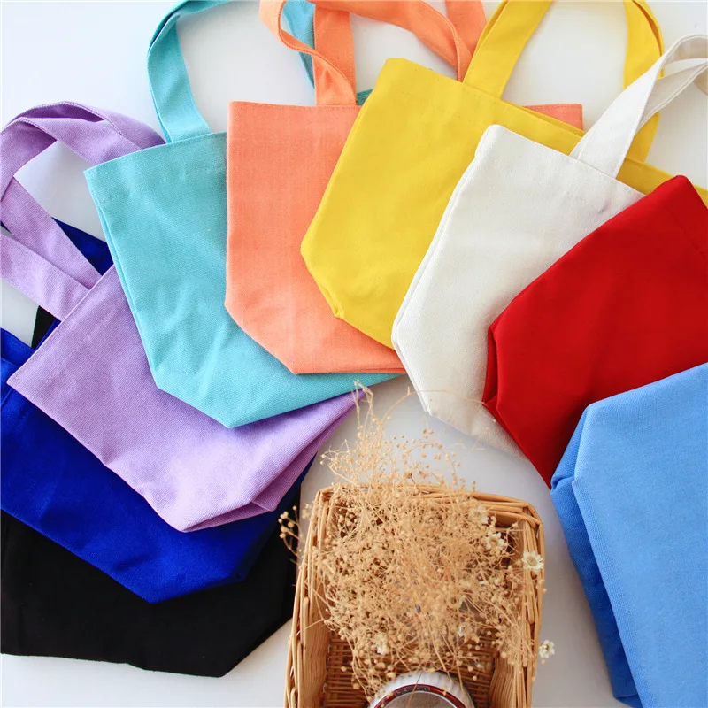 Wholesale High Quality Cute Small Canvas Bag Korean Style Canvas Shopping Bag Eco Friendly Cotton Tote Bags