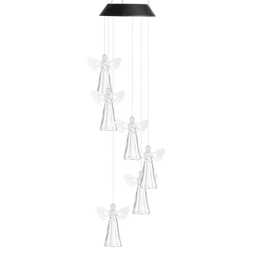 DOUBLEZHE Best Seller Amazon Solar Wind Chime hummingbirds Lamp Christmas Gift Outdoor Garden Yard Decor Light Solar Wind Chime
