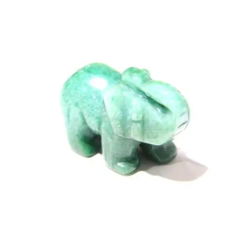 Selling natural crystal carving crafts 1.5 inch crystal elephant 2 inch green Aventurine elephant For healing stones