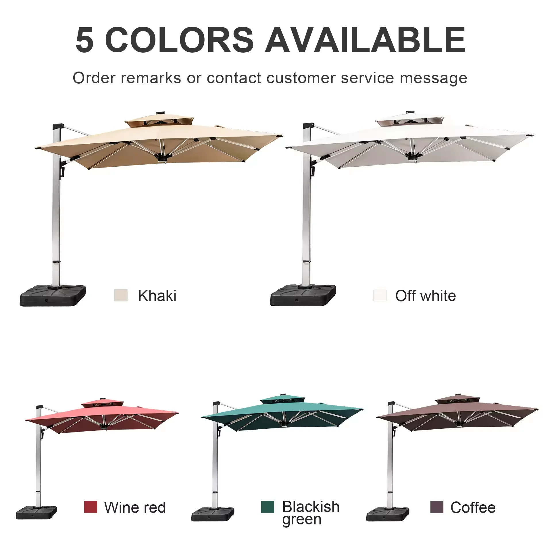 MOJIA LED umbrellas Big Size garden Umbrella hydraulic 10*10FT parasols with solar panel for Garden Patio for sale in stock