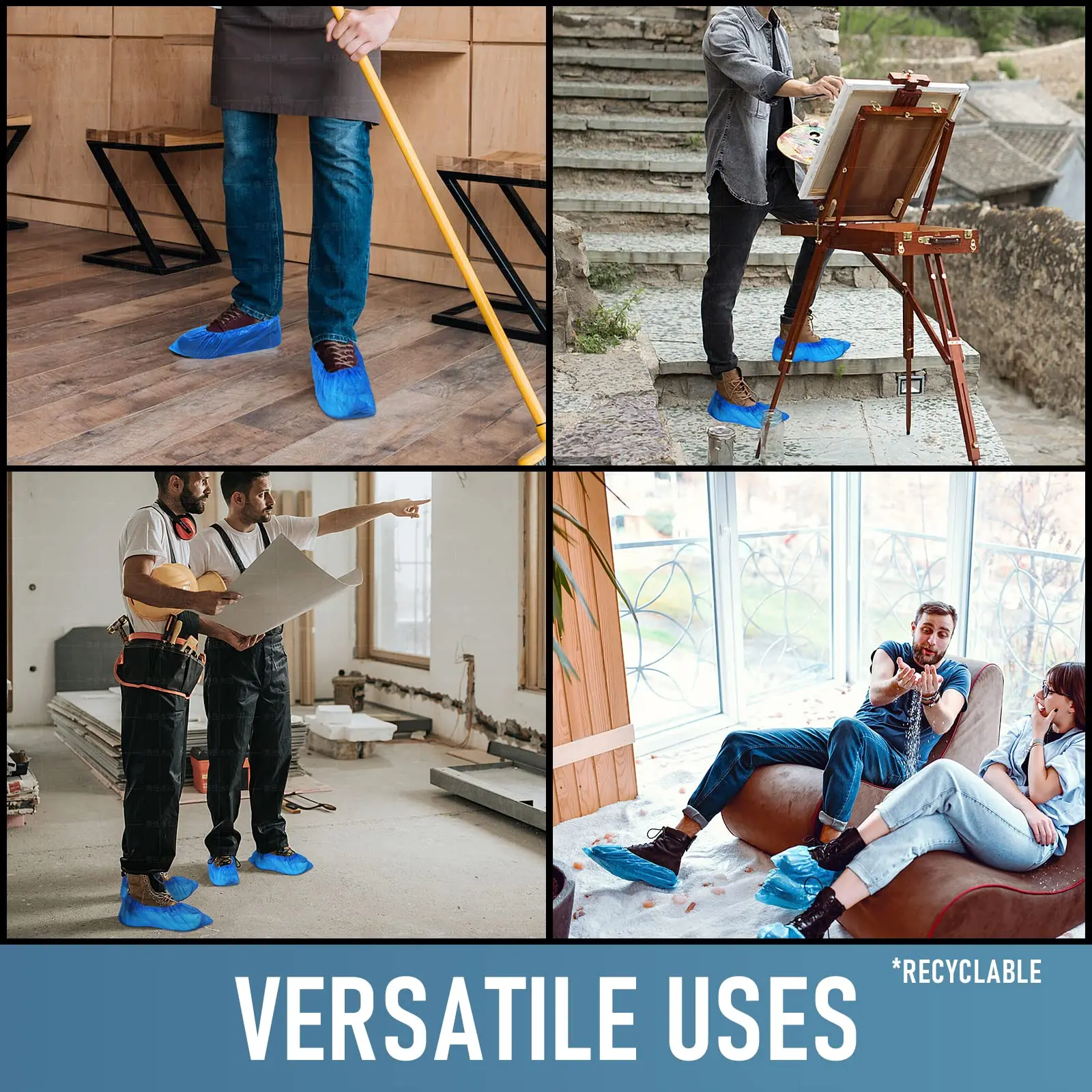 Wholesale Disposable Medical Shoe Cover Protective Pe Shoe Cover Plastic Shoe Cover