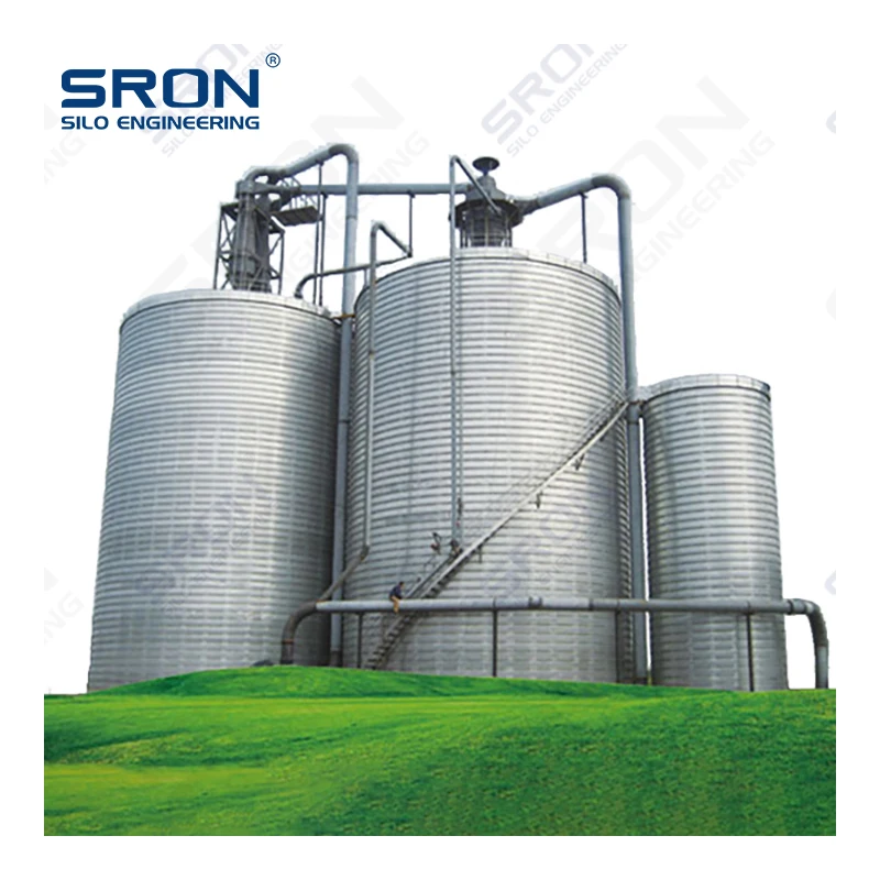 Steel Silo Price with Dryer Small Grain Silo For Sale rice corn grain steel silo with conveying system