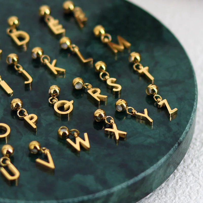 New Creative Digit Necklace Pendant Letter Necklace Gold Plated Pulling Chain Stainless Steel Non Tarnish Waterproof Jewelry