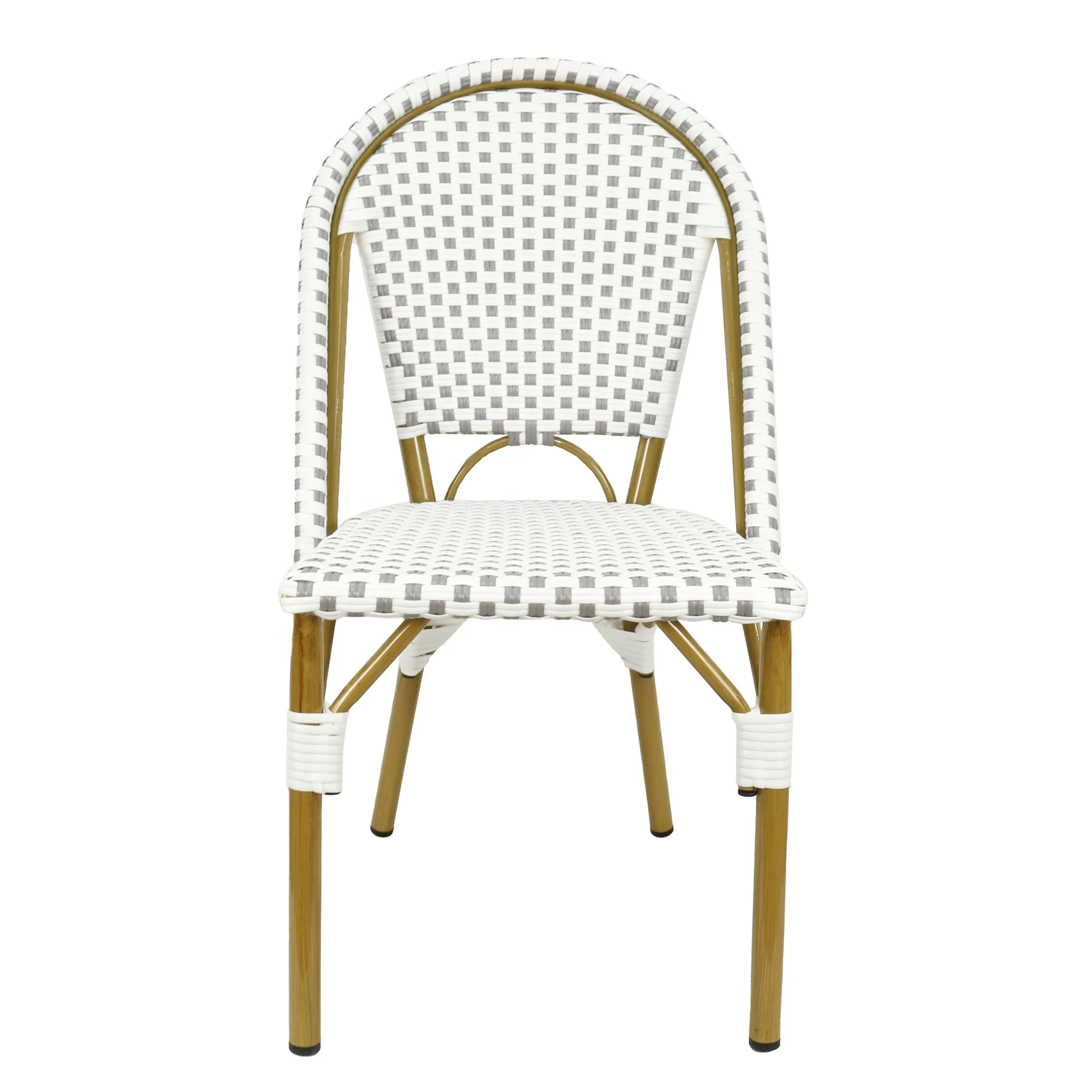 All-weather French Style Outdoor Rattan Dining Bistro Coffee Chairs
