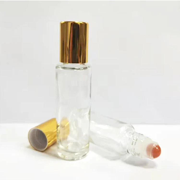 Luxury 15ml Cylindrical Roller Glass Essential Oil Perfume Bottle Roller Perfume Bottle Perfume Packaging Bottle