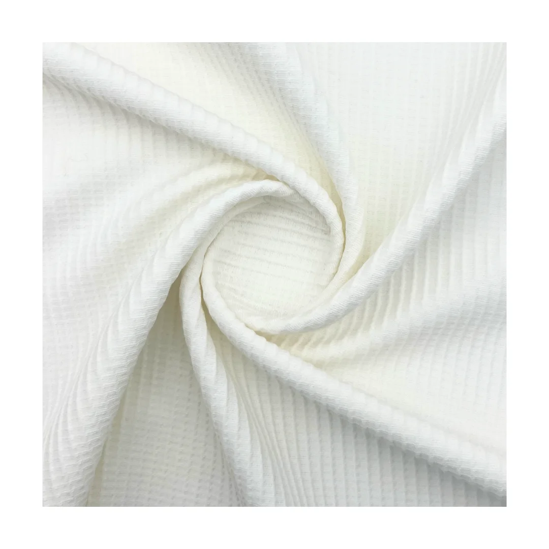 2024 Hot Selling Waffle Cotton Poly  Fabrics knit textiles for t shirts sportswear men women dresses