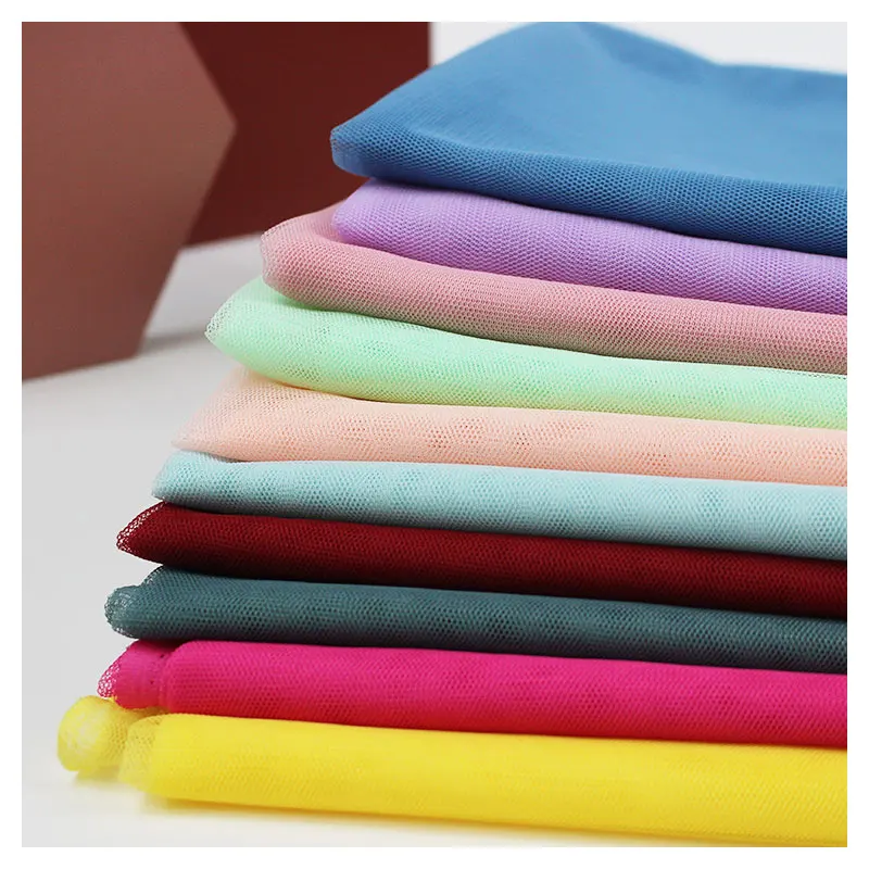 Guaranteed Breathable Shrink Resistant Tulle Bolt Mesh 100% Polyester Tulle Fabric For Lining