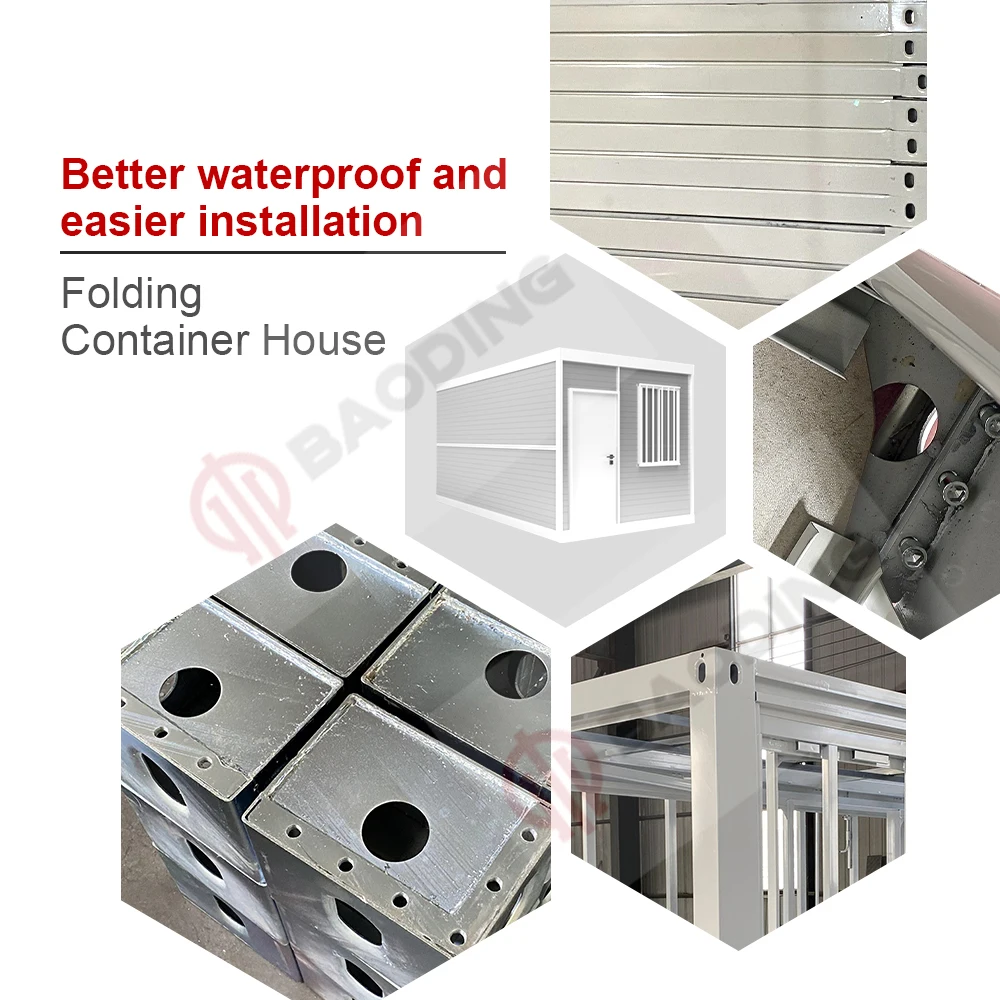 Recycled 20ft container home Customized Foldable Tiny  Folding Pack Container House