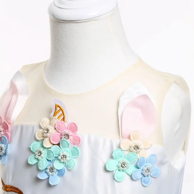 Wholesale Ball Gown Uni corn Tutu Long Girl Dress Princess Birthday Party Dresses