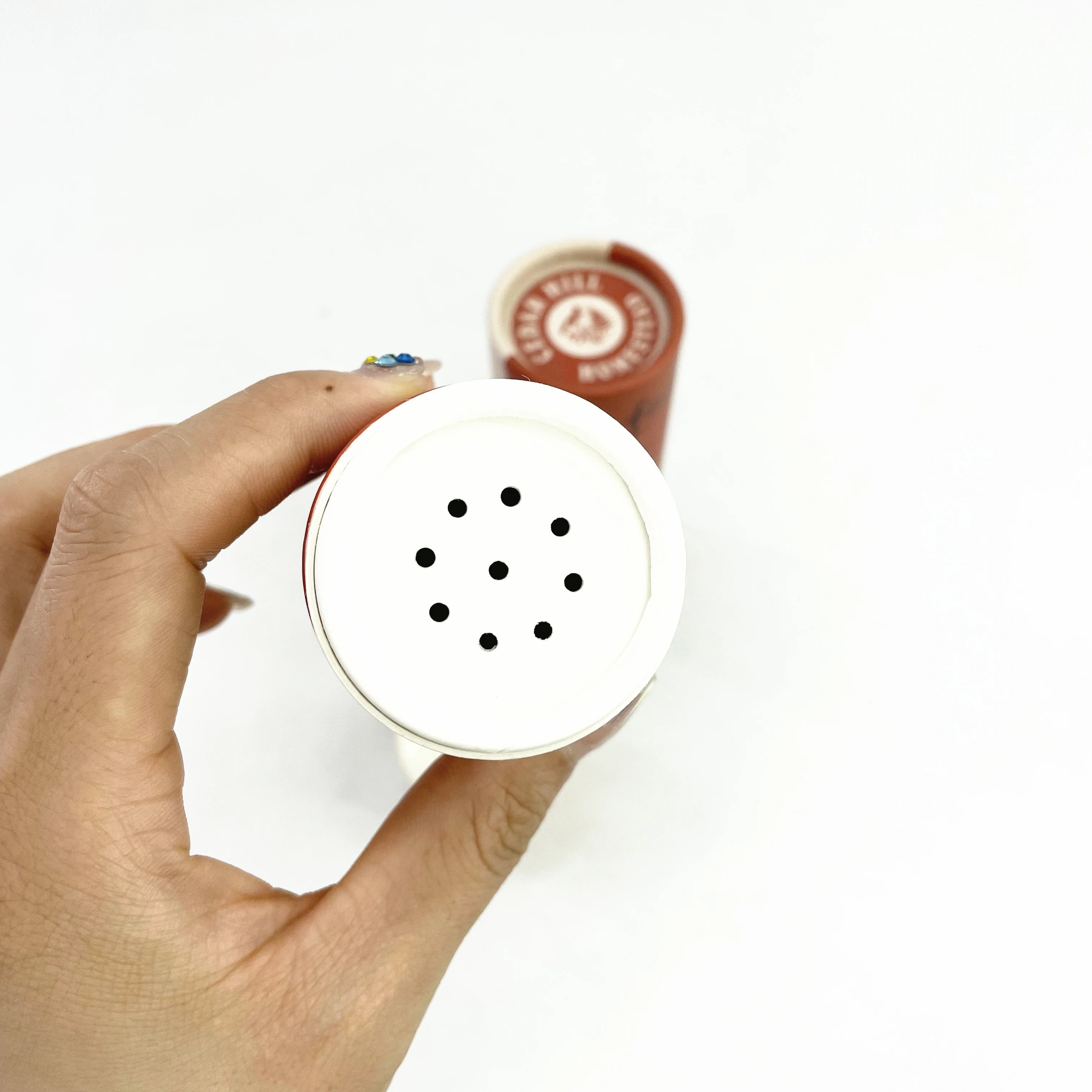 Eco Friendly Cardboard Box Kraft Paper Spice Salt Shaker Tube With Sifter For Loose Powder Packaging