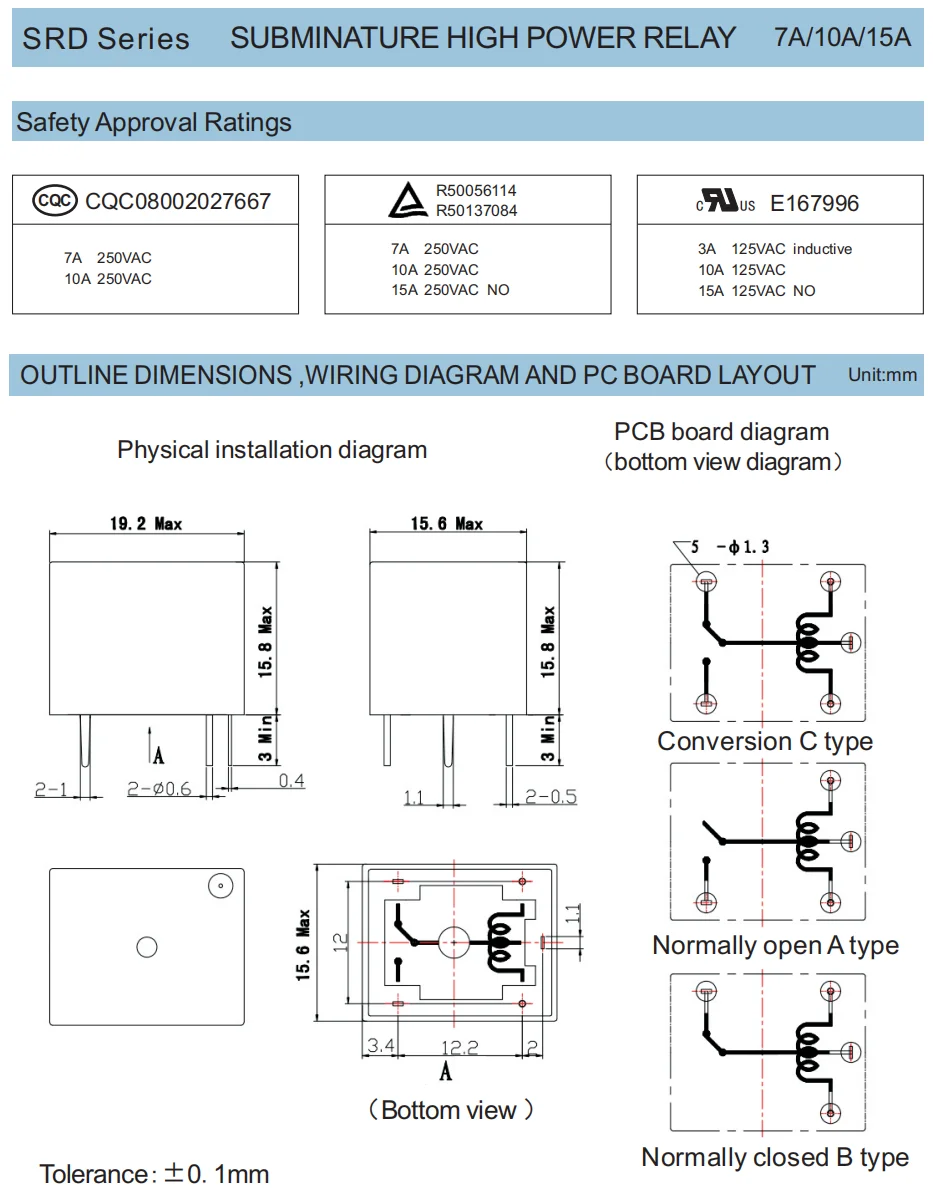 SRD-09VDC-SL-A SONGLE Relay 4-pin 5-pin10A New Original In stock power relay