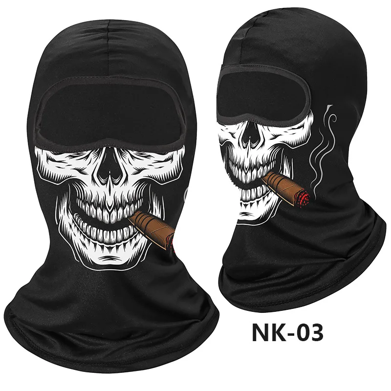 JX Custom Mask Tight Fitting Sports Balaclava High Quality Masks Quick Dry Ice 3D Print  Beanie Hat  Full Face Balaclava Unisex