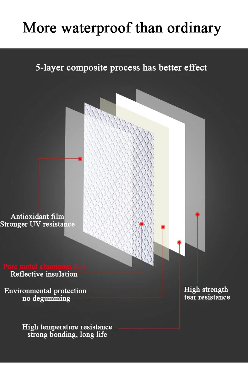 Factory wholesale waterproof and fireproof aluminum foil butyl tape super strong repair leak proof tape for roof/road
