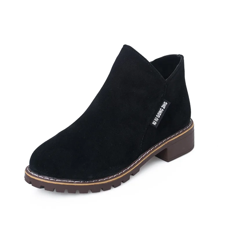 Factory Price Winter Women Boots Ladies Ankle Boots Heels Shoes Woman Suede Leather women casual Boots classy leather boots