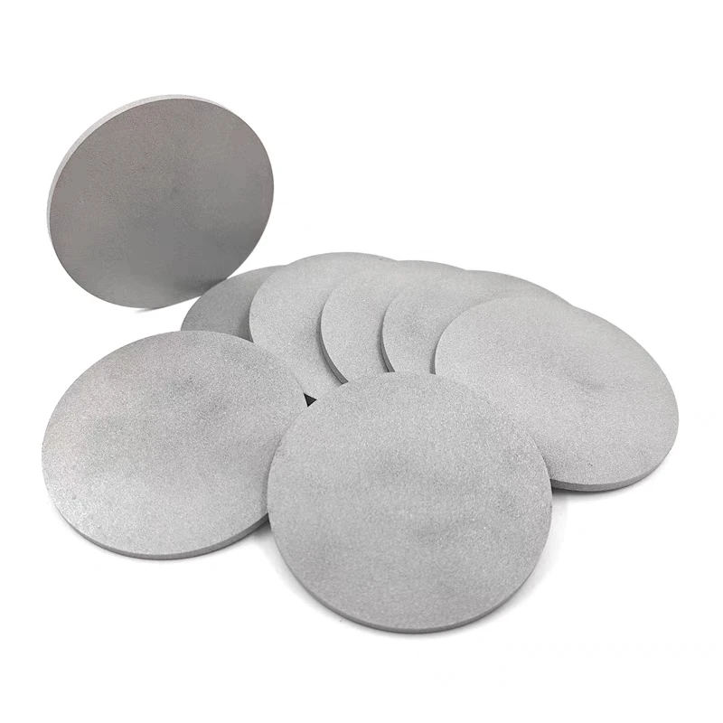 Platinum-coated titanium electrode porous gas diffusion electrode material titanium powder sintered filter disc