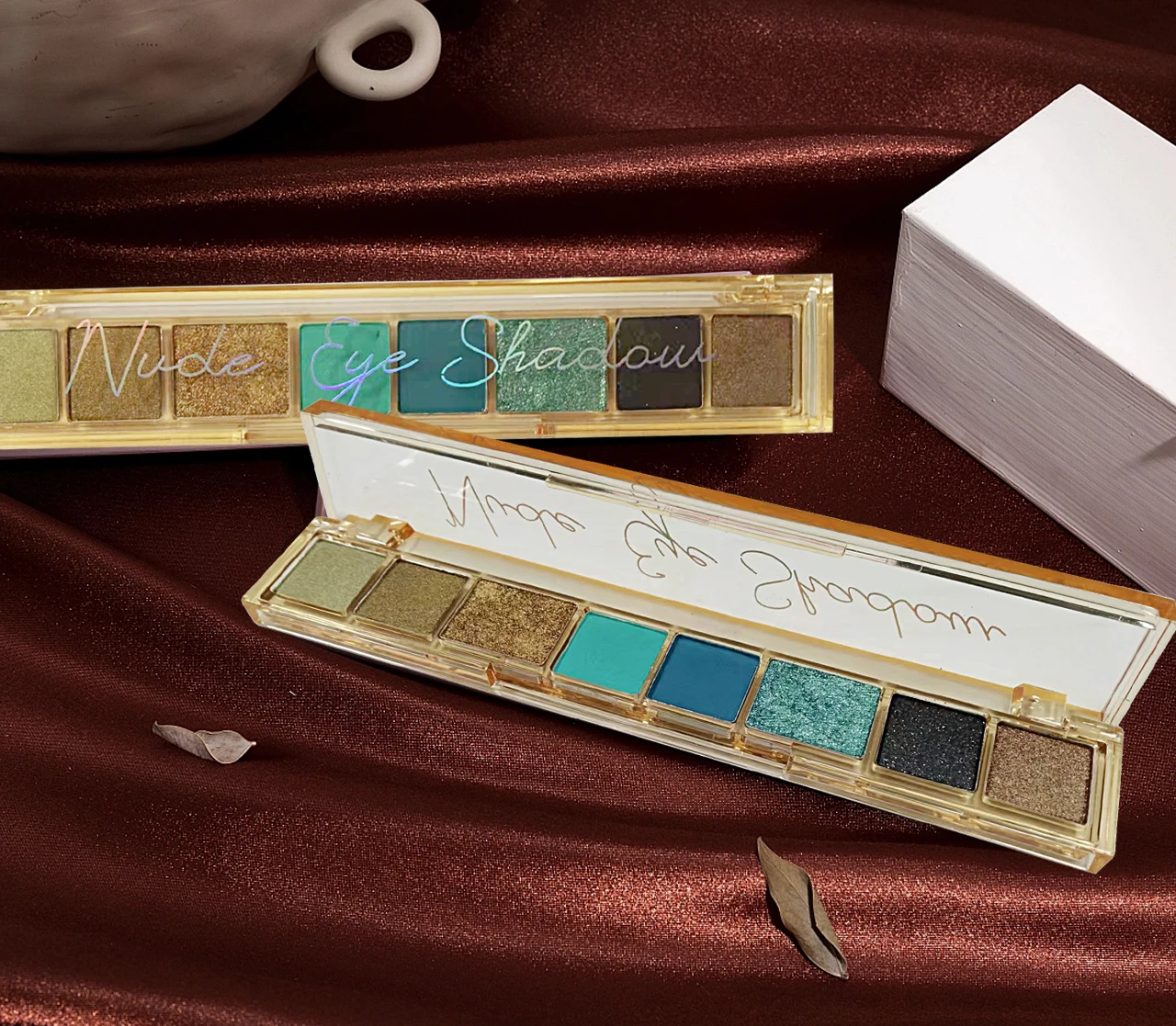 Прямоугольный многоцветный поддон для теней век с высокой пигментированной 8 видов цветов