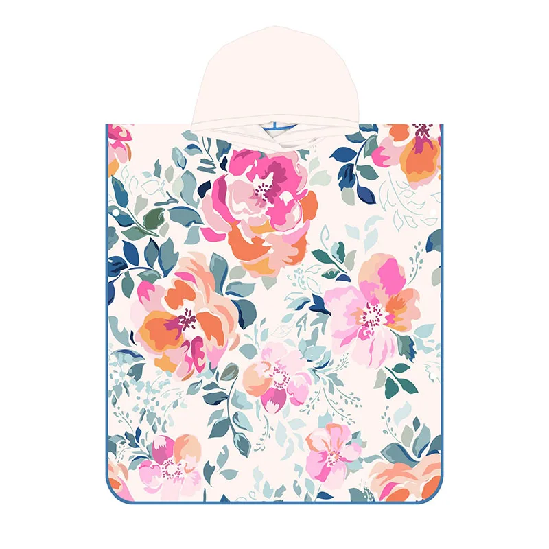 Factory High Quality Printed Microfiber Adults Beach Poncho Surf