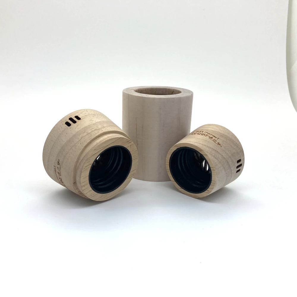 China Good Supplier Wooden Perfumr Cap With Metal Inner For Perfume Bottle