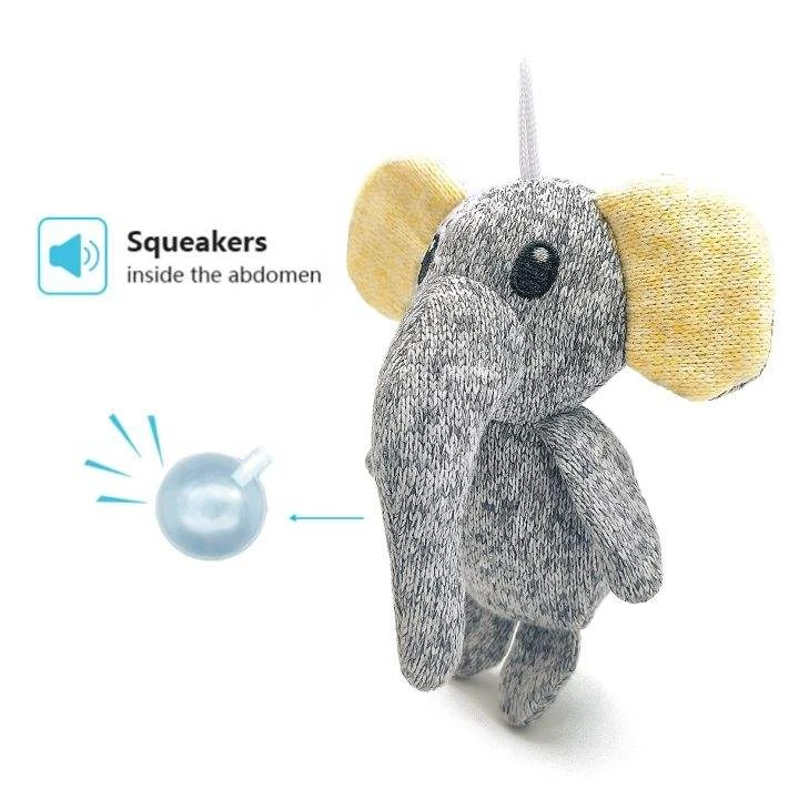Pet Supplier Mini Elephant Plush Toy Wholesale Soft Stuffed Squeaky Chew Toy for Dogs