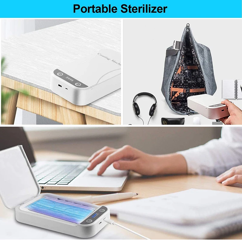 
Multifunction Mini Portable Toothbrush UV Sterilizer Box LED Light Lamp Sterilization Cabinet Phone Sanitizer UVC Sterilizer Box 