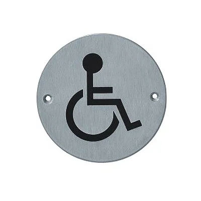 Stainless Steel  Fire Door Keep Shut Door Signs 76 MM Diameter  Round Shape Warning Sign Plate Signs  Board