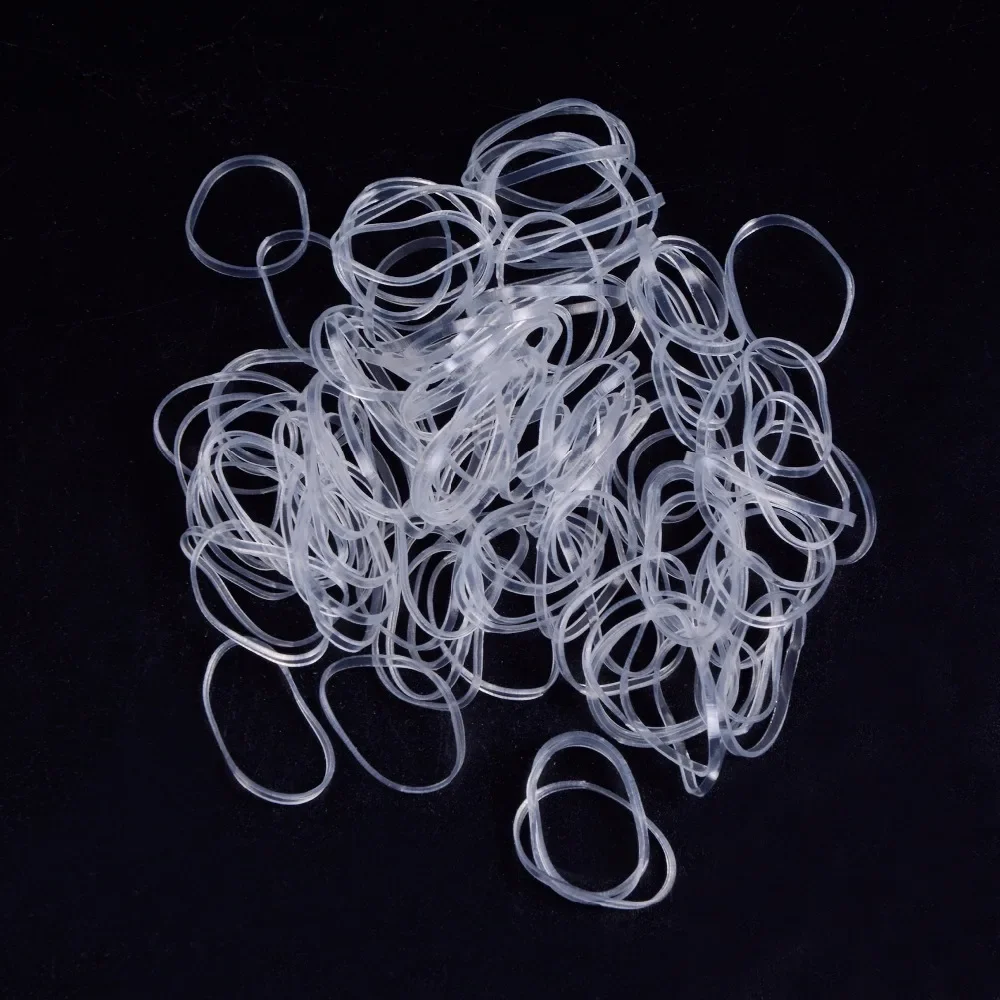 350 Pcs/Bag Transparent Mini Rubber Bands Hair Rubber Bands Elastic Hair Ties for Hair Making Hairstyle