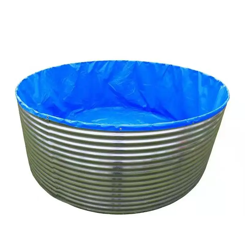 Высокое качество и долговечность, рыбоводство biofloc, большая аквариумная рыба, ферма, Круглый оцинкованный пруд с набором брезентов