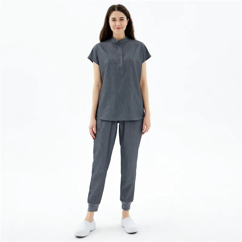 ID Hook Pocket Fashionable Nursing Scrubs Jogger Pant Enfermera Uniformes Medicos De Hospita Scrubs Uniforms Sets Hospital