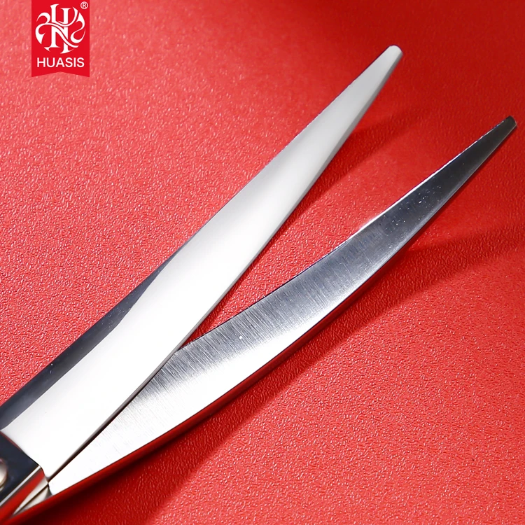 AR-70DQ Professional Big Curved Scissors for PET Groomers Cats Trimming Shears with Symmetrical Handle 7inch SUS440C