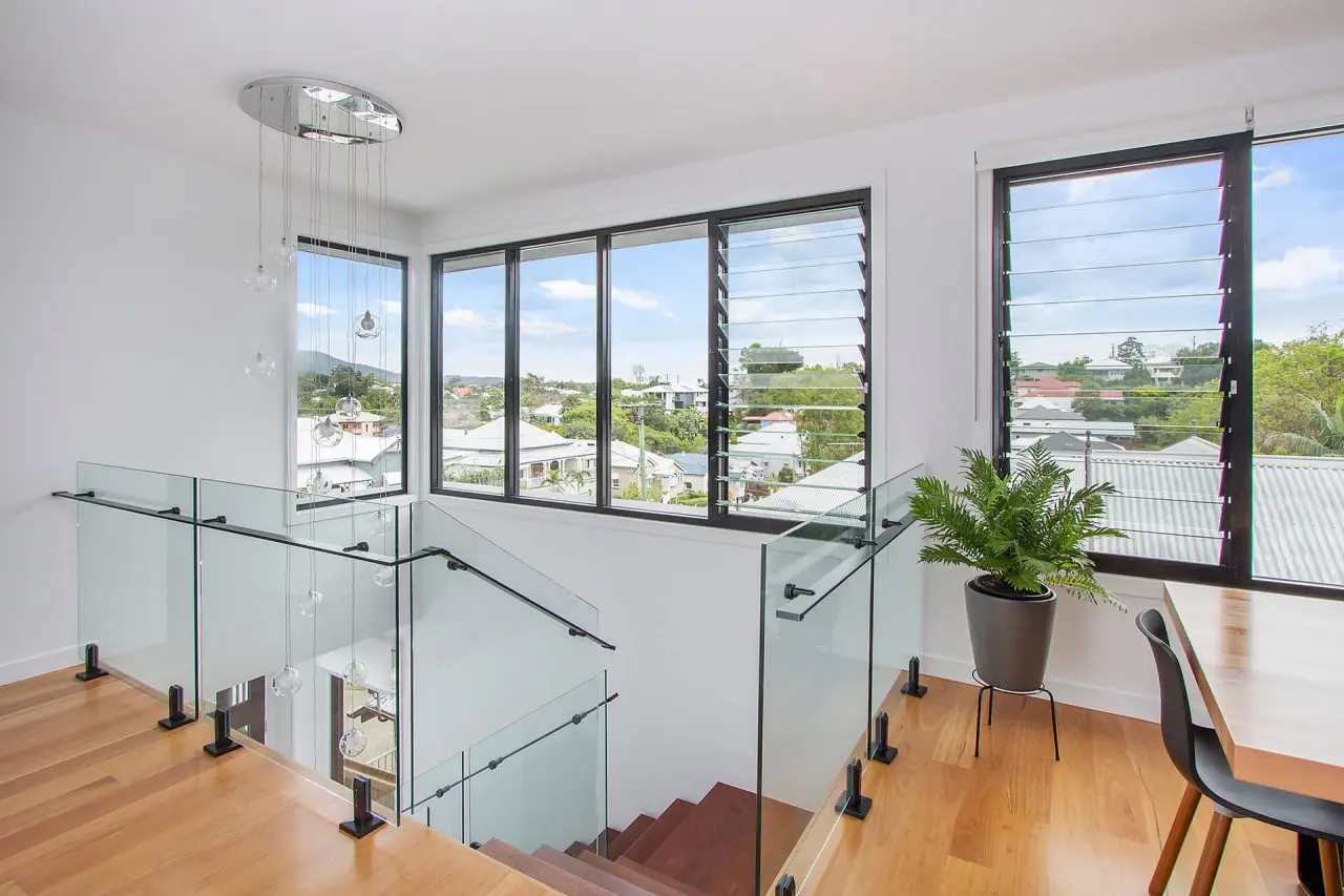 ss316 black glass railing system square top rail and accessories for stairs