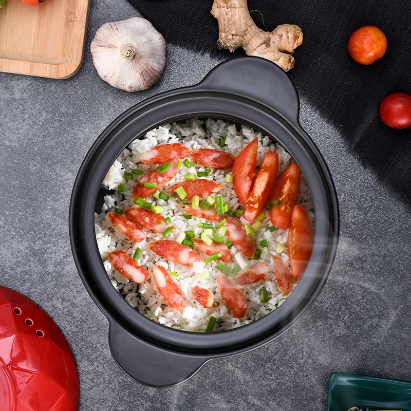 RONGYE ceramic pot heat resistance cooking pot induction-gas-stove safe soup cooking pot