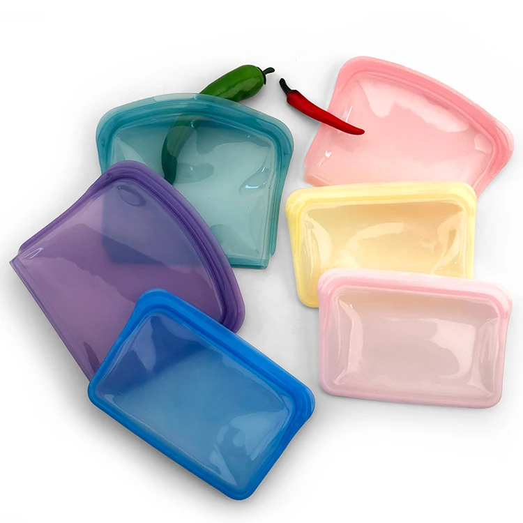 400ml BPA Free Safe Tested Silicone Pouch 100% Reusable Snack Toiletry Travel Bags Durable One-piece Design Excssively Sanitary
