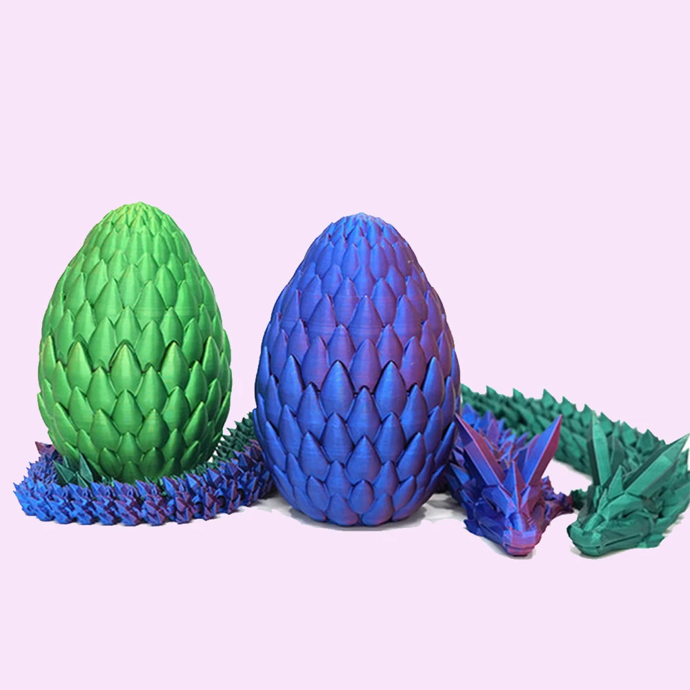 3D printed dragon egg divine dragon box sets with colorful decoration and creative trendy play gem dragon pendant handmade gifts