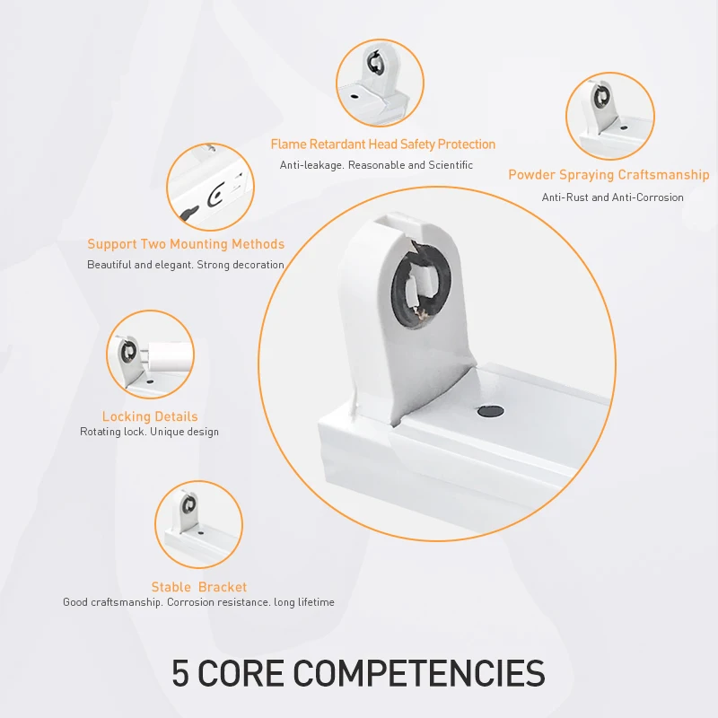 XINHUA, 2 фута, 3 фута, 4 фута, 600 мм, 90 мм, 1200 мм, осветительная розетка, держатель лампы, фитинг, кронштейн лампы T8