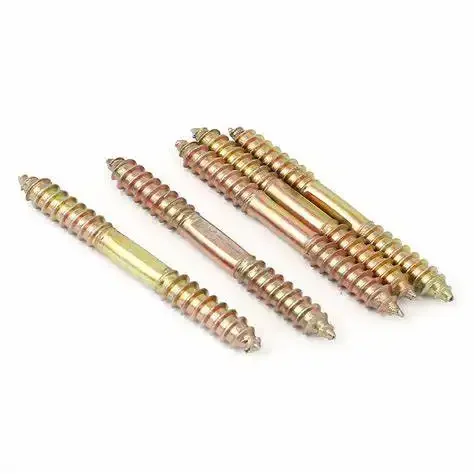 M2 M4 M6 custom brass double head wood screws thread carbon steel double head self tapping screw aluminum double end screws