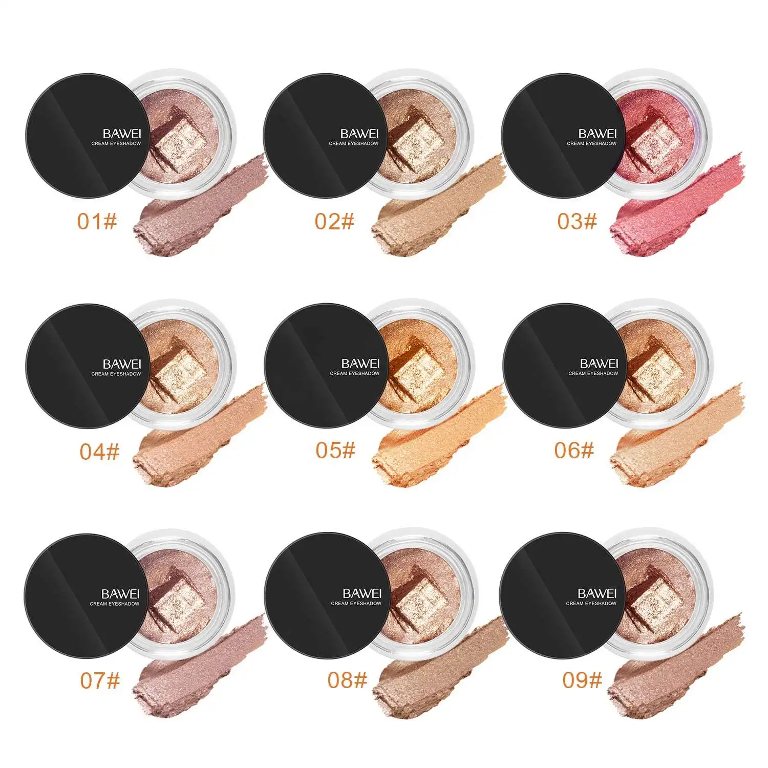 Shyway Custom Logo 9 Colors Talc Free 24hr Longwear High Pigmented Matte Or Shimmer Cream Eyeshadow Palette