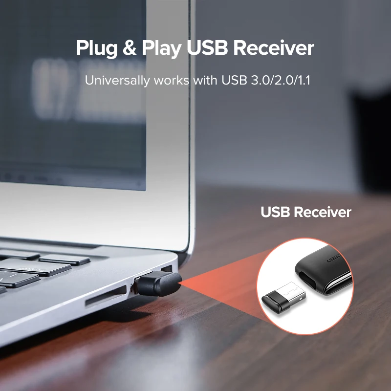  Ugreen ведущий беспроводной пульт дистанционного управления 2 4 ГГц USB Ручка для Mac Win 10 8 7/XP/проектор Powerpoint PPT лазерная
