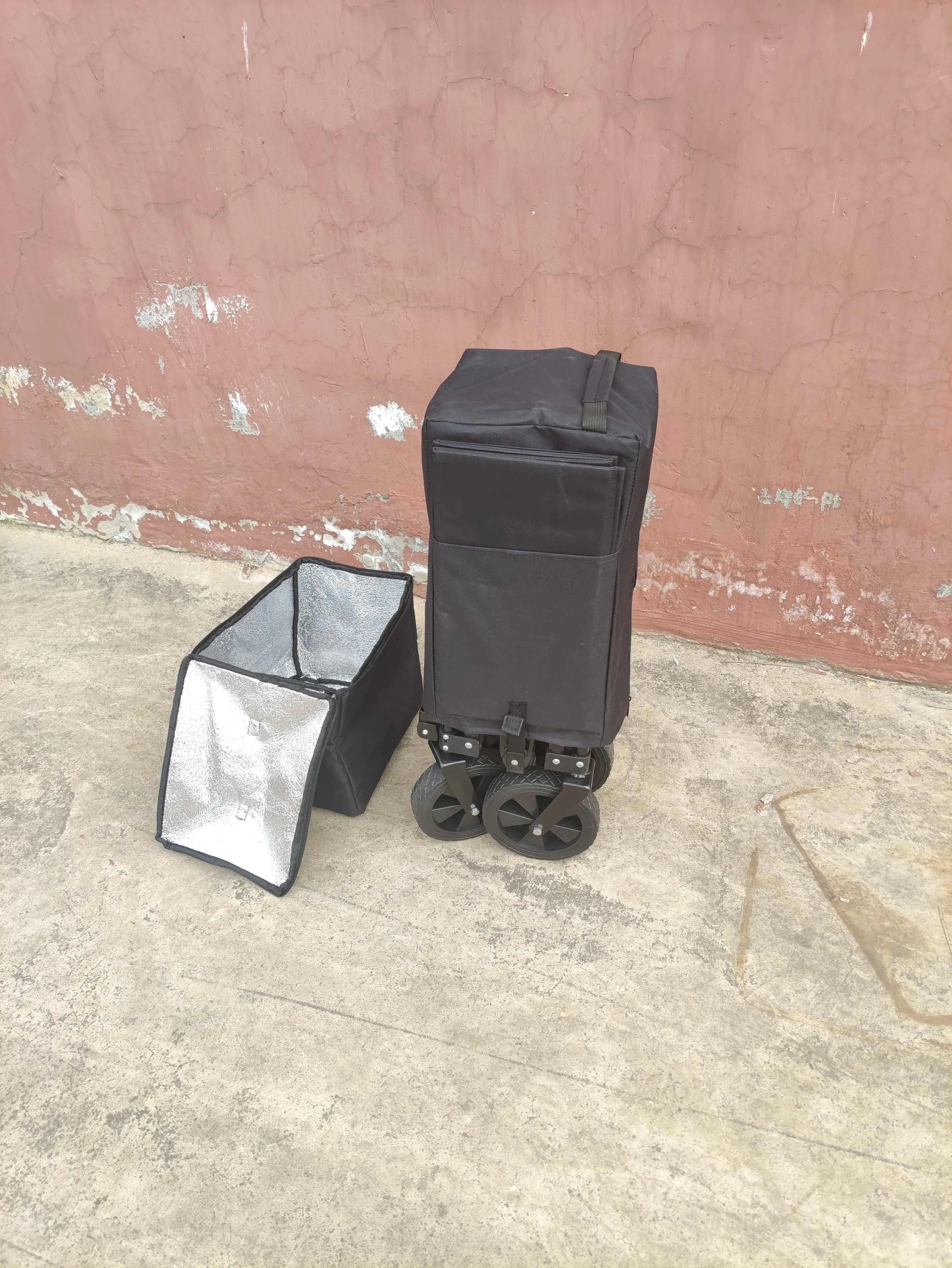 Customized Collapsible Heavy Duty Garden Beach Folding Wagon Outdoor Camping Cart Foldable Wagon With Cooler