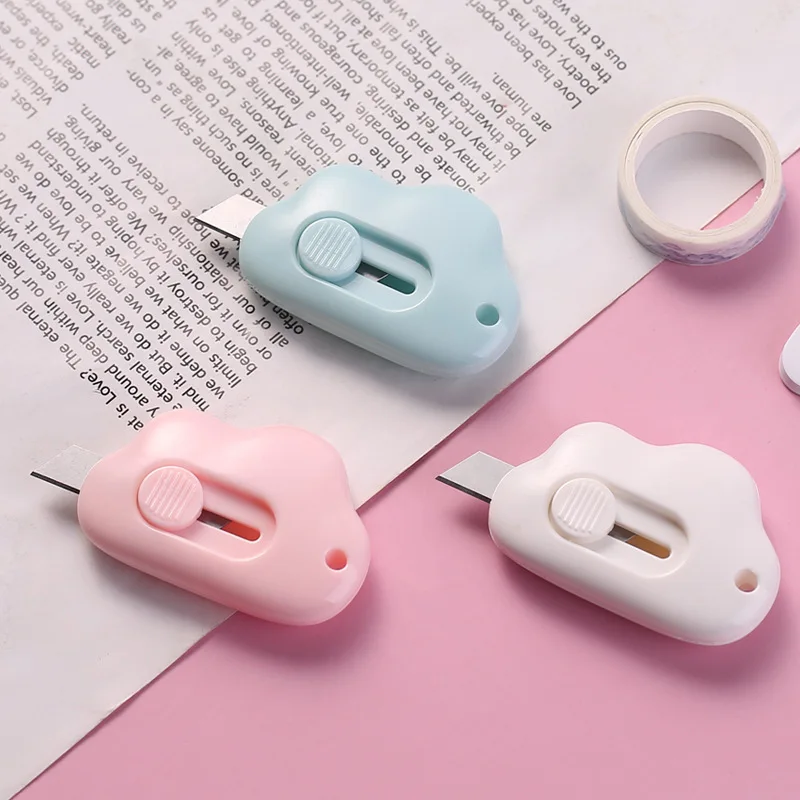 Cute Cloud Mini Utility Knife Cutter Cutting Letter Envelope Opener Mail Knife School Office Supplies Utility Knife