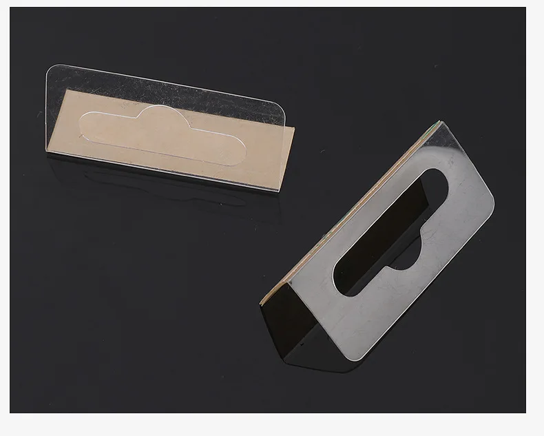 Custom design clear Slot Hole Self Adhesive adhesive Tag Hook for Sale Items