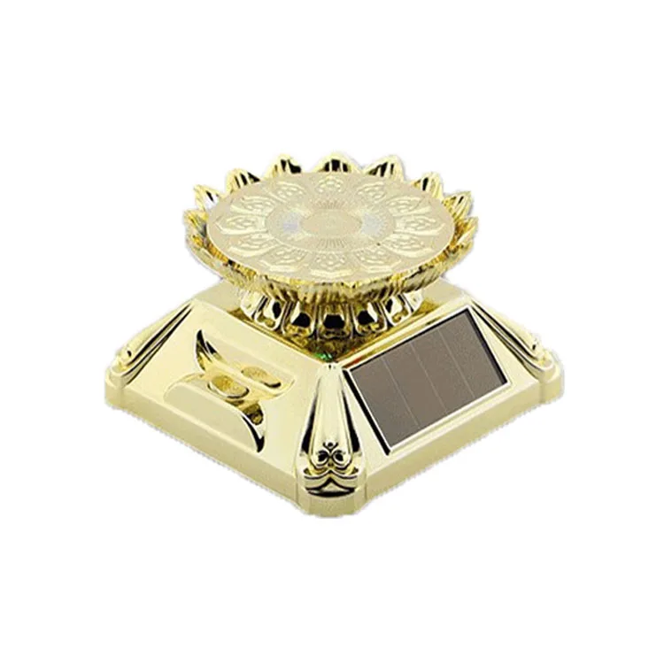 Lotus Small Rotating Turntable Solar 360 Degree Automatic Jewelry Organizer Necklace Bracelet Watch Phone Display Case Stands