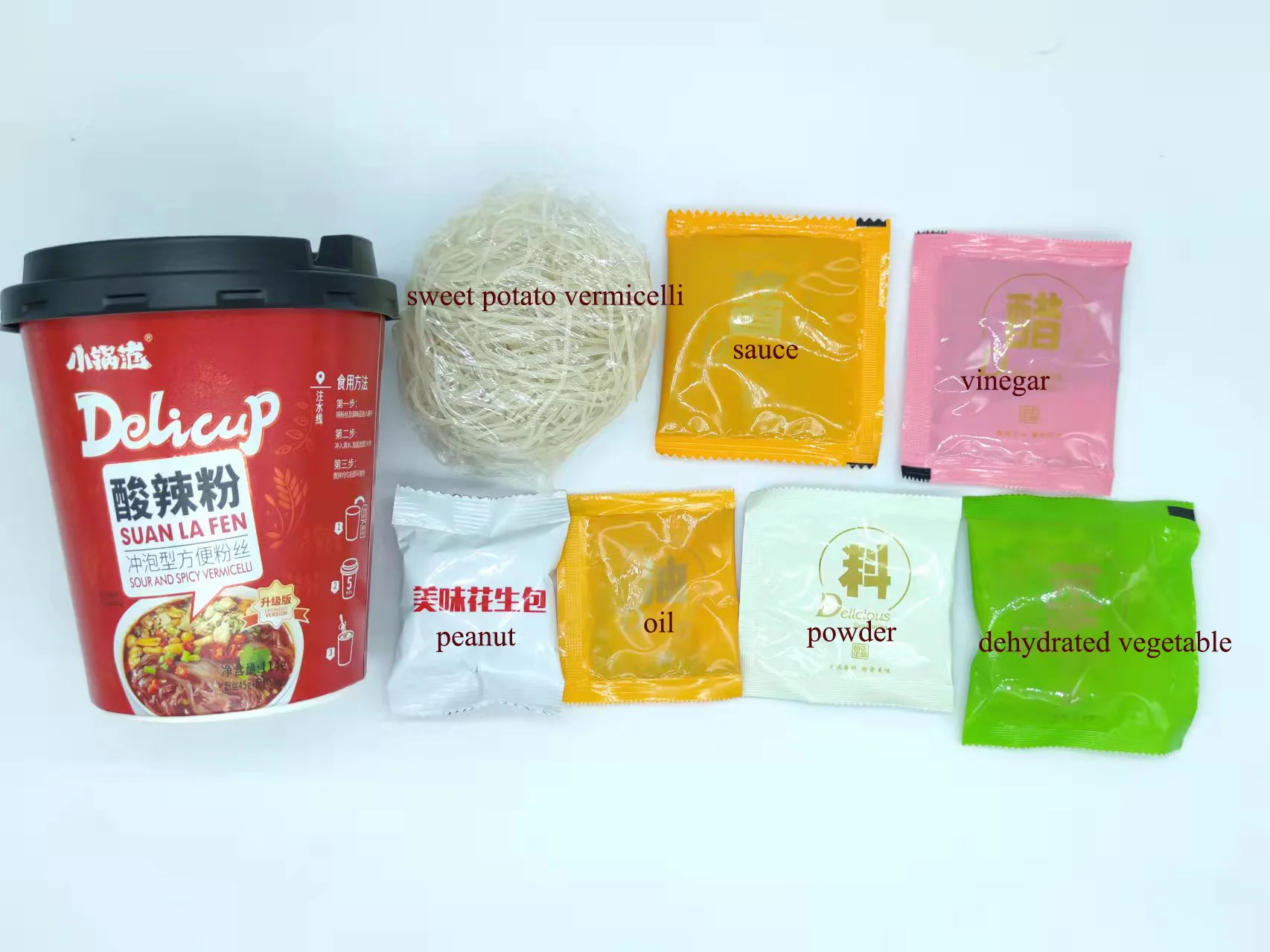 Sour Soup Low Calorie Instant Noodles Spicy Vermicelli Rice Noodle