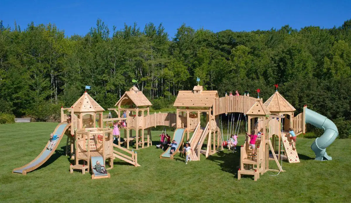 Xiair Kindergarten children wooden kids Montessori outdoor playground equipment Wooden Playground Outdoor Equipment Set
