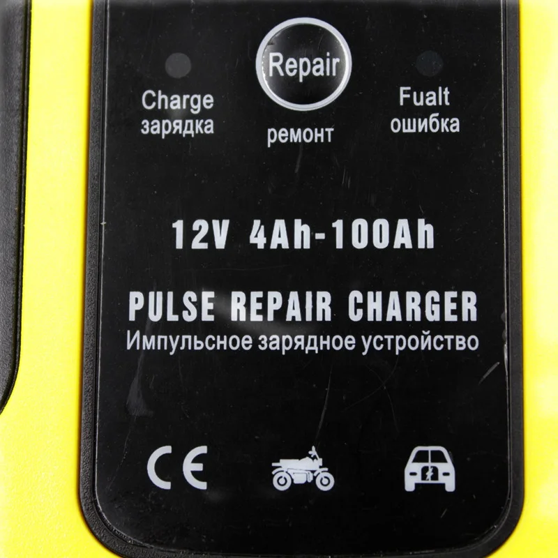 12V 6A Влажная и сухая свинцово-кислотная батарея зарядное устройство цифровой ЖК-дисплей полный автоматическое для автомобильного аккумулятора мощность импульса ремонт зарядные