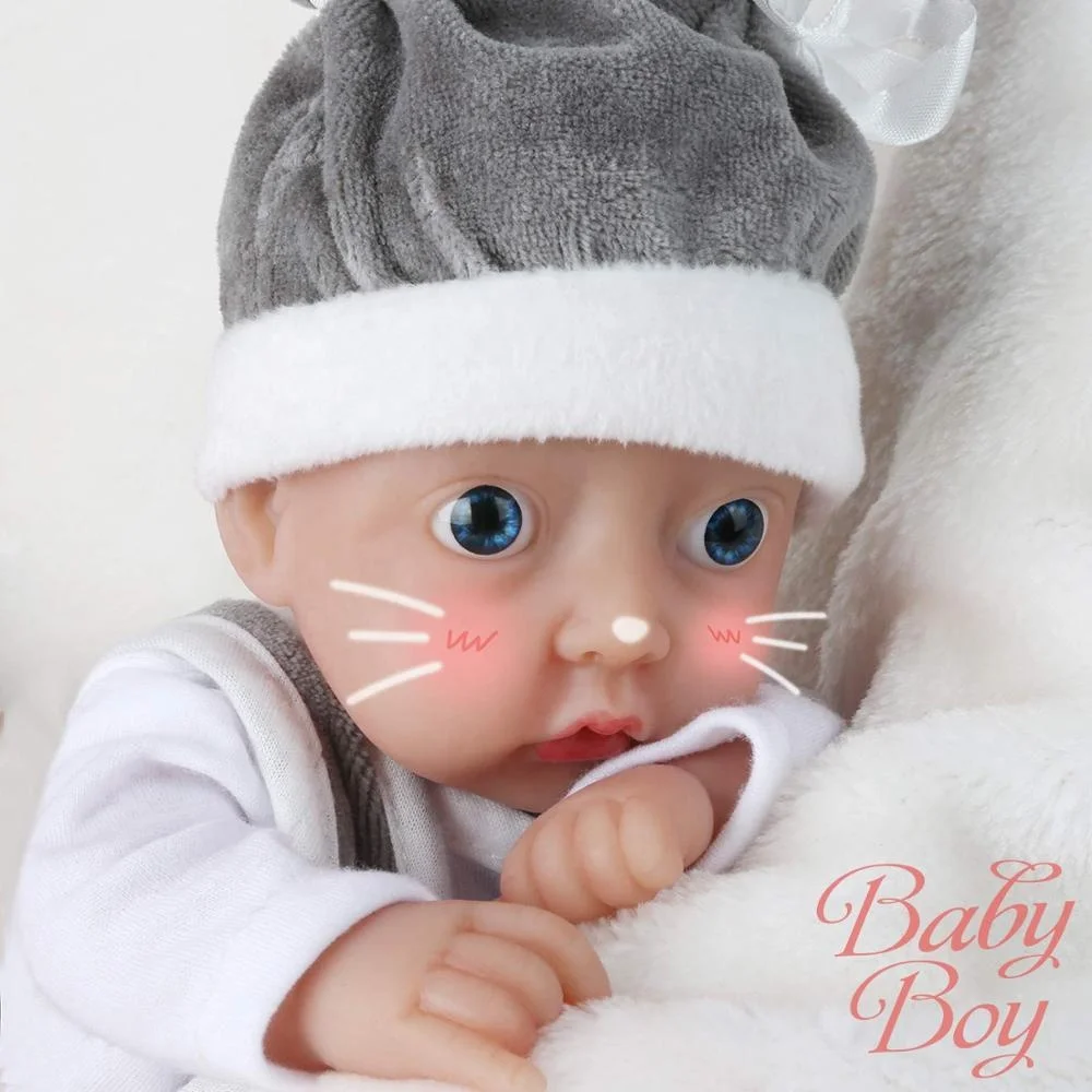 11 inch Super Cute Adorable Mini Reborn Baby Doll Full Body Soft Silicone