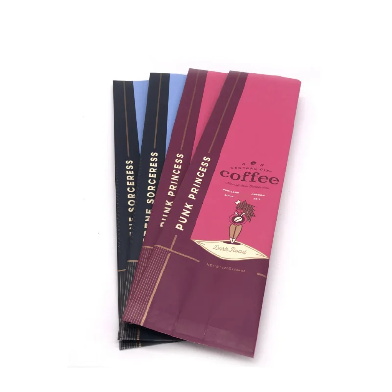 Laminated Plastic 250G-500G-1Kg Espresso/Cafe Packing Custom Print Flat Bottom No Valve Coffee Packaging Bag