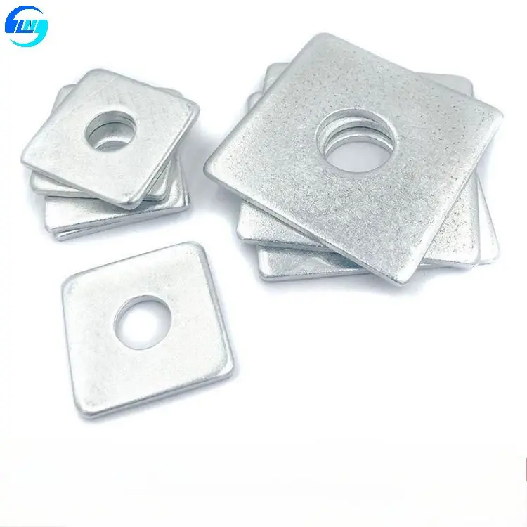Stainless Steel Square Flat Washer Thin Metal Galvanized with Zinc Finish round Type with External Tooth Style