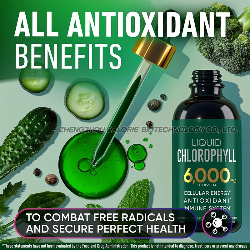 OEM/ODM 6000mg Bulk liquid chlorophyll Weight Loss Boost Immune System Bulk Organic Vegan Chlorophyll Liquid Drops