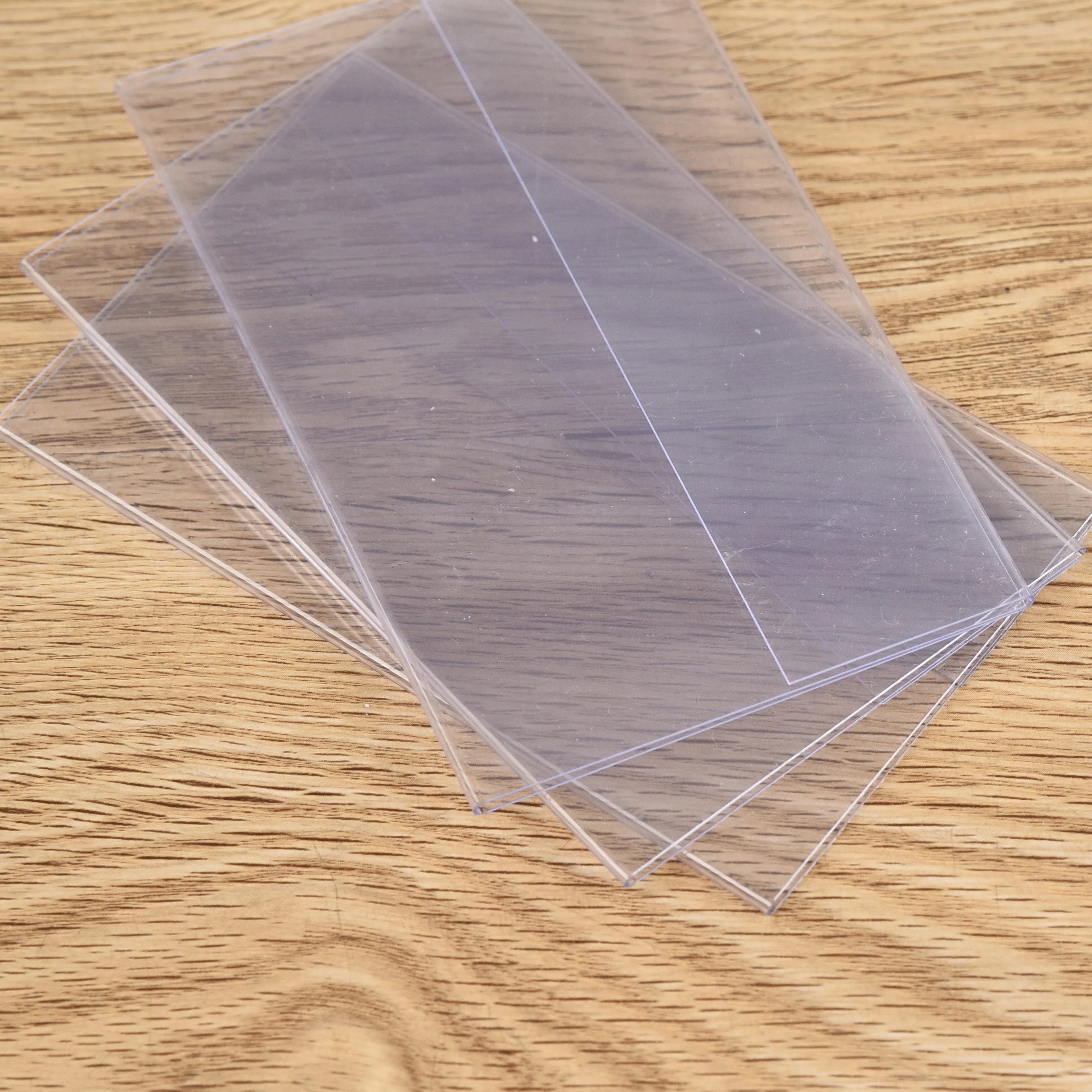 Custom Logo Semi rigid card holder Highly transparent PVC ID Card Holder Card protector Good price A4  rigid plastic pvc sheet